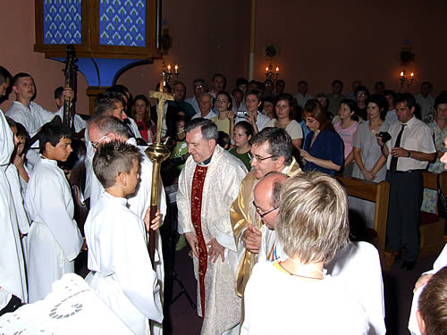 Srebrnomisnik vlč. Sanjkovič, mon. Godina i vlč. Dvoderič.